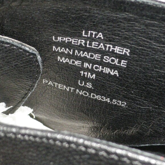 Jeffrey Campbell LITA Platform Heeled Lace-Up Bootie Black Wood Heels 11M Drag - Picture 15 of 15